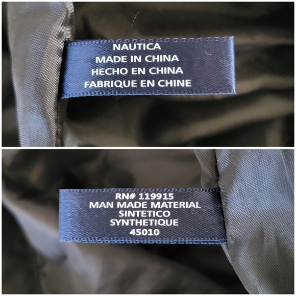 Nautica Black Foldover Large Backpack Bag Adjustable Straps Zip Pocket Buckle - Picture 10 of 11